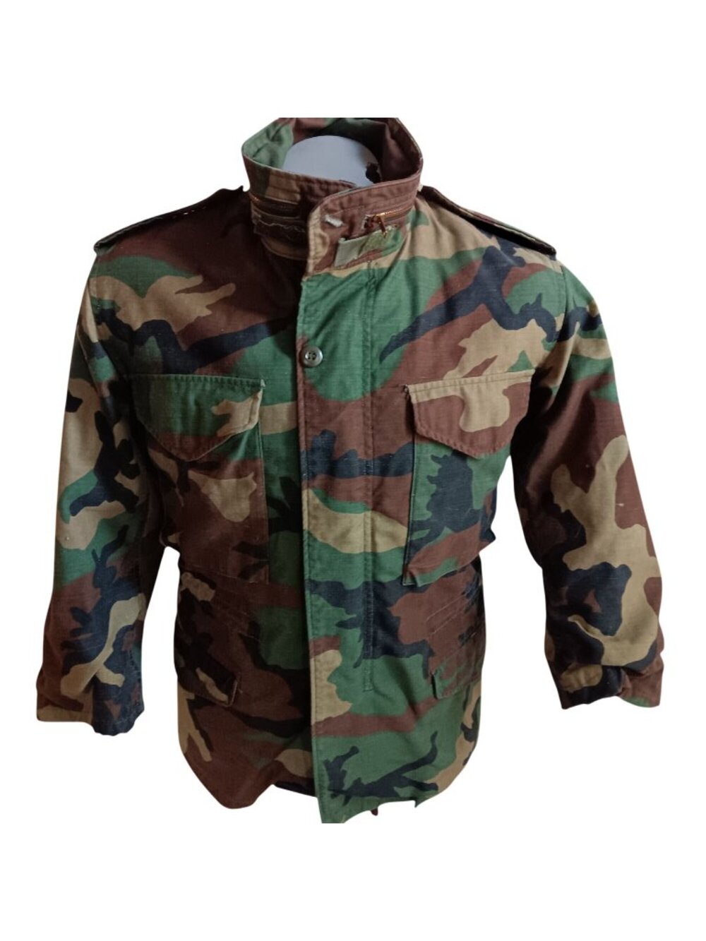 Army Field Coat XS Vintage Men's 80's Military Camouflage Cold Weather